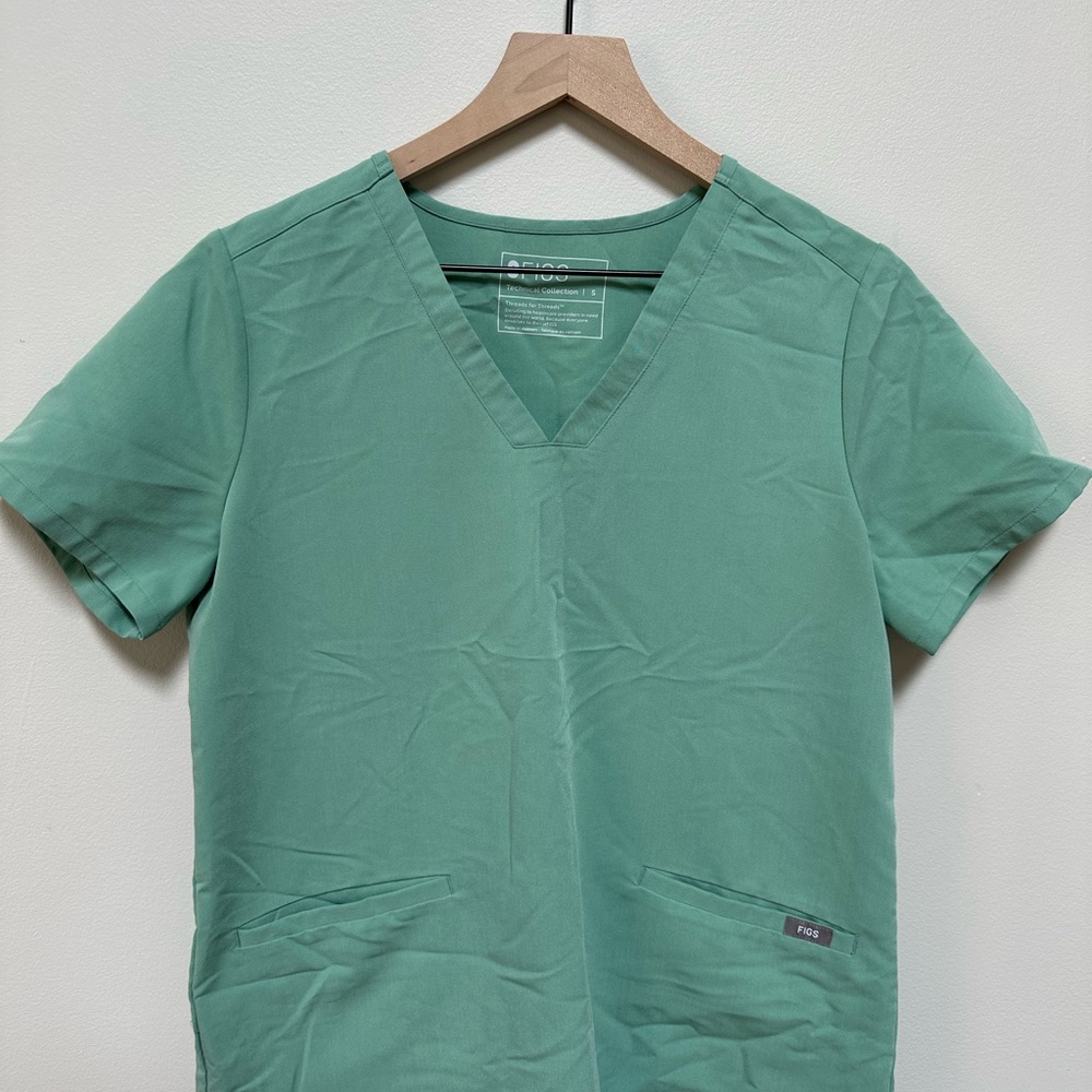 Figs Green Scrub Shirt